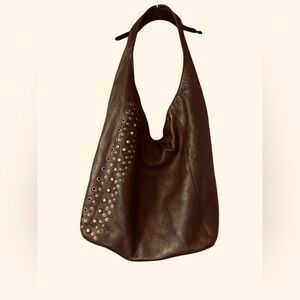 Aqua Madonna Over the Shoulder Leather Handbag.